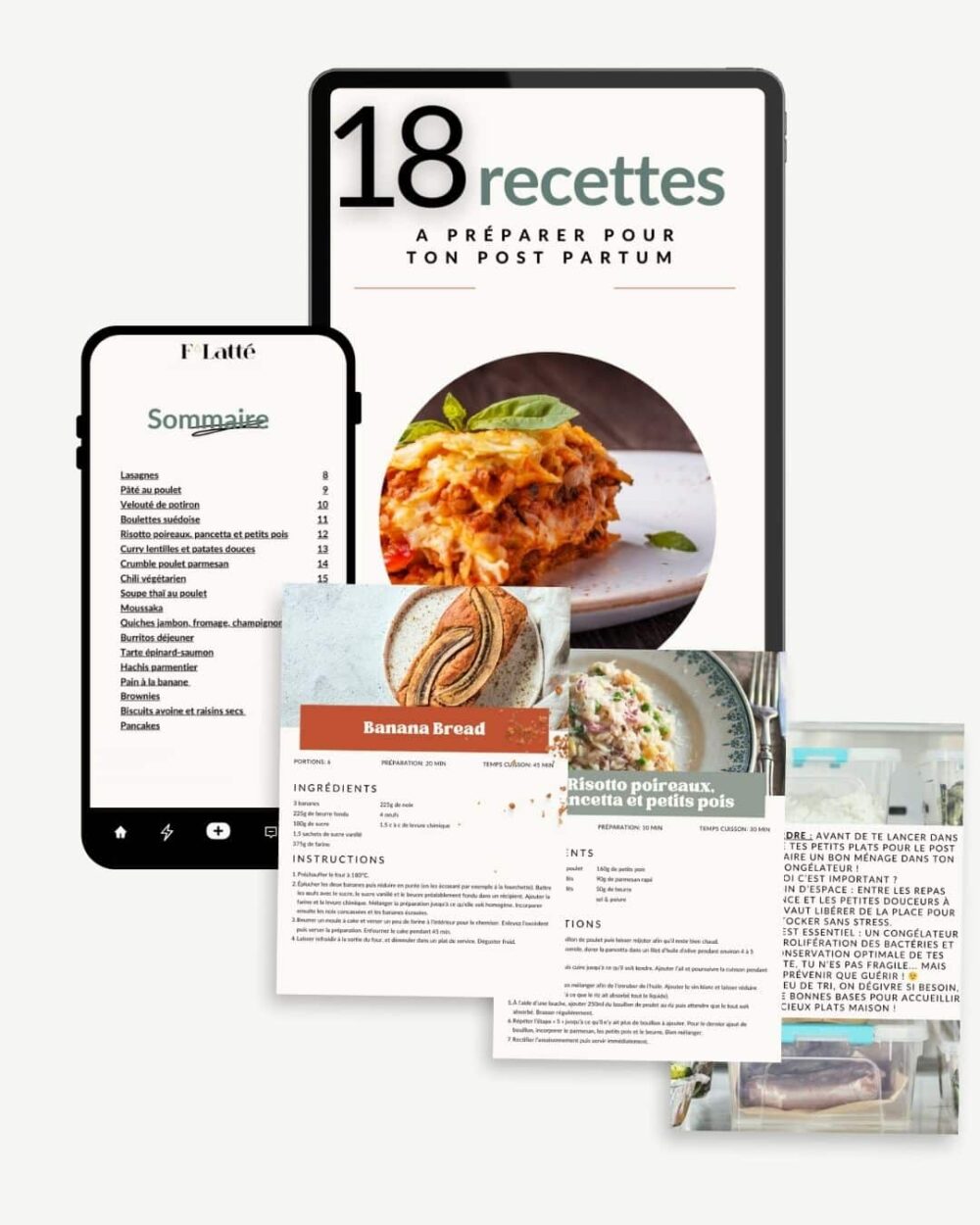 18 recettes à congeler pour un Post Partum plus serein